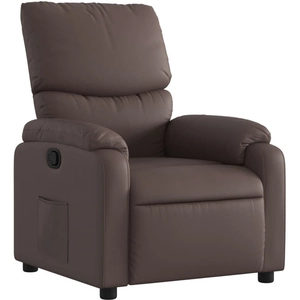 vidaXL Fauteuil inclinable Marron Similicuir pas cher