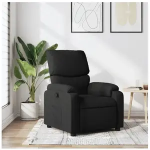 vidaXL Fauteuil inclinable Noir Tissu pas cher