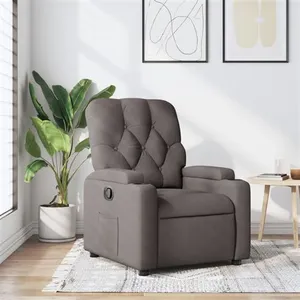 Comparateur de prix : vidaXL Vidaxl Fauteuil Inclinable Taupe Tissu