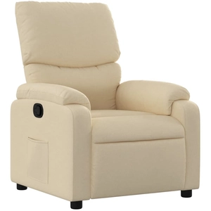 vidaXL Fauteuil inclinable Crème Tissu pas cher