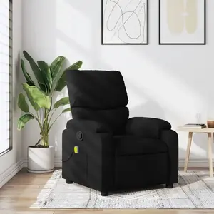 vidaXL Fauteuil de massage inclinable Noir Tissu pas cher