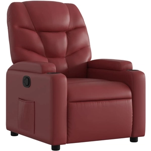 Comparateur de prix : vidaXL Fauteuil inclinable Rouge bordeaux Similicuir