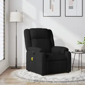 vidaXL Fauteuil de massage inclinable Noir Tissu pas cher