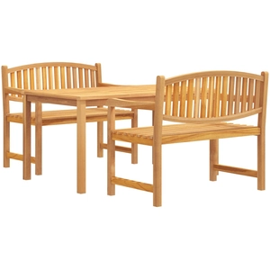 vidaXL Ensemble à manger de jardin 5pcs Bois de teck massif pas cher