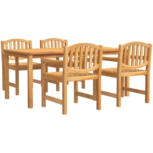 vidaXL Ensemble à manger de jardin 5pcs Bois de teck massif pas cher