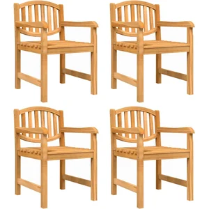 vidaXL Chaises de jardin lot de 4 58x59x88 cm bois de teck solide pas cher
