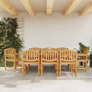 vidaXL Chaises de jardin lot de 8 58x59x88 cm bois massif de teck pas cher