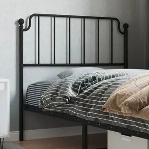 vidaXL Tête de lit métal noir 100 cm pas cher
