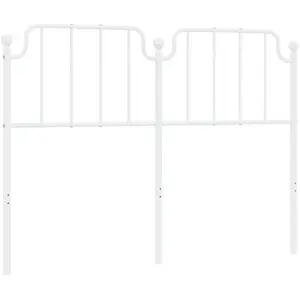 vidaXL Tête de lit métal blanc 150 cm pas cher