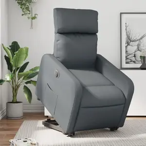 vidaXL Fauteuil inclinable électrique gris similicuir pas cher