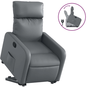 vidaXL Fauteuil inclinable Gris Similicuir pas cher
