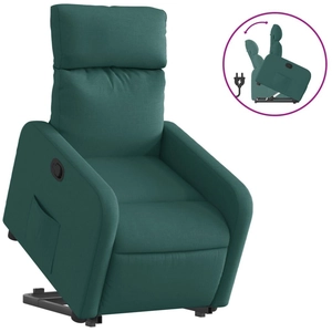 vidaXL Fauteuil inclinable vert foncé tissu pas cher
