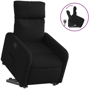 vidaXL Fauteuil inclinable noir tissu pas cher