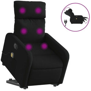 vidaXL Fauteuil de massage inclinable Noir Tissu pas cher