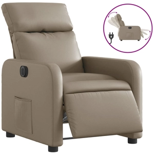 vidaXL Fauteuil de massage inclinable électrique cappuccino similicuir pas cher