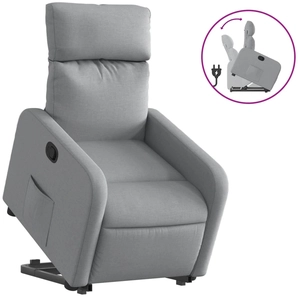 vidaXL Fauteuil inclinable électrique gris clair tissu pas cher