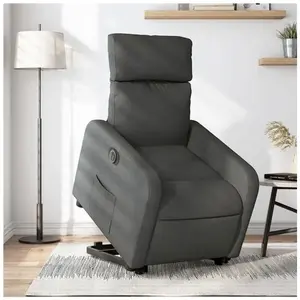 vidaXL Fauteuil inclinable électrique gris foncé tissu pas cher
