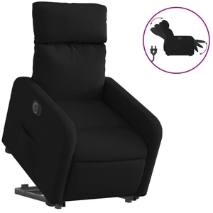 vidaXL Fauteuil inclinable électrique noir tissu pas cher