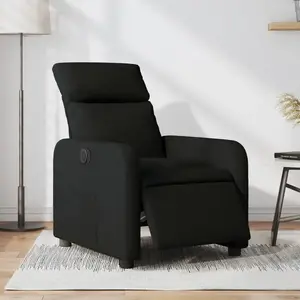 vidaXL Fauteuil inclinable électrique Noir Tissu pas cher