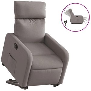 vidaXL Fauteuil inclinable électrique taupe tissu pas cher