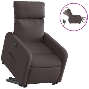 vidaXL Fauteuil inclinable électrique marron foncé tissu pas cher