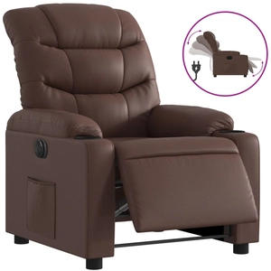Comparateur de prix : vidaXL Fauteuil de massage inclinable électrique marron similicuir