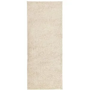 vidaXL Tapis shaggy à poils longs moderne doré 80x200 cm pas cher