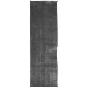vidaXL Tapis HUARTE à poils courts doux et lavable anthracite 80x250cm pas cher