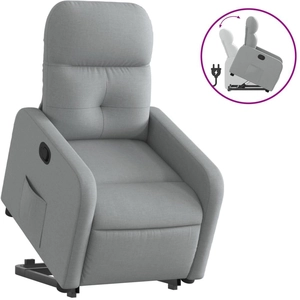 vidaXL Fauteuil inclinable Gris clair Tissu pas cher
