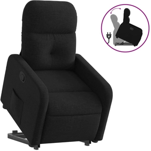 vidaXL Fauteuil inclinable noir tissu pas cher