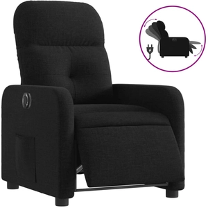 vidaXL Fauteuil inclinable électrique Noir Tissu pas cher