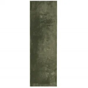 vidaXL Tapis HUARTE à poils courts doux et lavable vert forêt 80x250cm pas cher