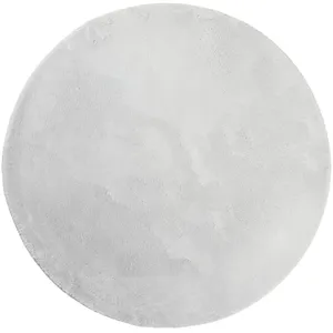 vidaXL Tapis HUARTE à poils courts doux et lavable gris Ø 120 cm pas cher