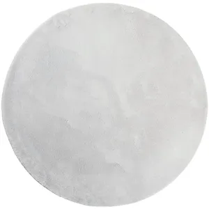 vidaXL Tapis HUARTE à poils courts doux et lavable gris Ø 200 cm pas cher