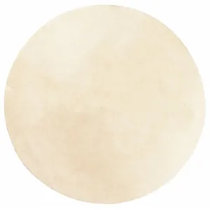 vidaXL Tapis HUARTE à poils courts doux et lavable crème Ø 120 cm pas cher