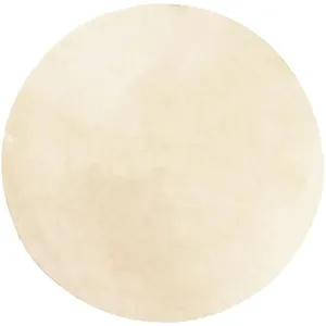 vidaXL Tapis HUARTE à poils courts doux et lavable crème Ø 160 cm pas cher