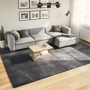 vidaXL Tapis HUARTE à poils courts doux lavable anthracite 240x340 cmVendu parvidaxl-be