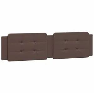 vidaXL Coussin de tête de lit marron 200 cm similicuir pas cher