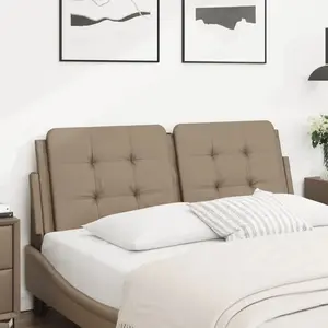 vidaXL Coussin de tête de lit cappuccino 140 cm similicuir pas cher