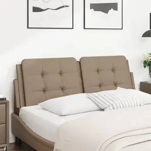 vidaXL Coussin de tête de lit cappuccino 120 cm similicuir pas cher