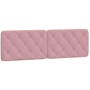 vidaXL Coussin de tête de lit rose 160 cm velours pas cher