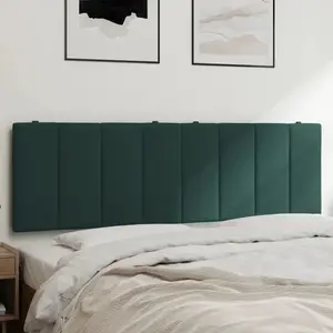 Non communiqué vidaXL Coussin de tête de lit vert foncé 160 cm velours pas cher