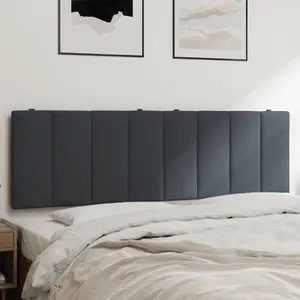 vidaXL Coussin de tête de lit gris foncé 160 cm velours pas cher