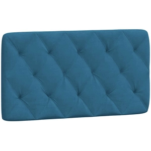 vidaXL Coussin de tête de lit bleu 100 cm velours pas cher