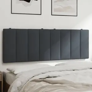 vidaXL Coussin de tête de lit gris foncé 120 cm velours pas cher
