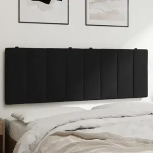 vidaXL Coussin de tête de lit noir 120 cm velours pas cher