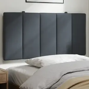 vidaXL Coussin de tête de lit gris foncé 100 cm velours pas cher