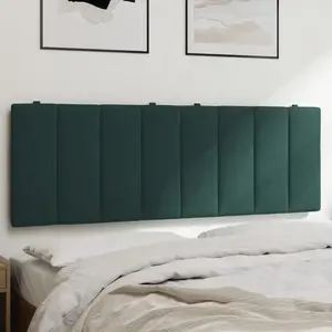 Non communiqué vidaXL Coussin de tête de lit vert foncé 120 cm velours pas cher