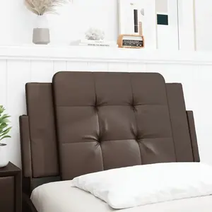 vidaXL Coussin de tête de lit marron 90 cm similicuir pas cher