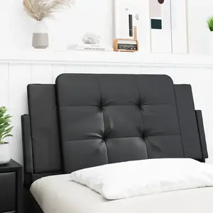 vidaXL Coussin de tête de lit noir 100 cm similicuir pas cher